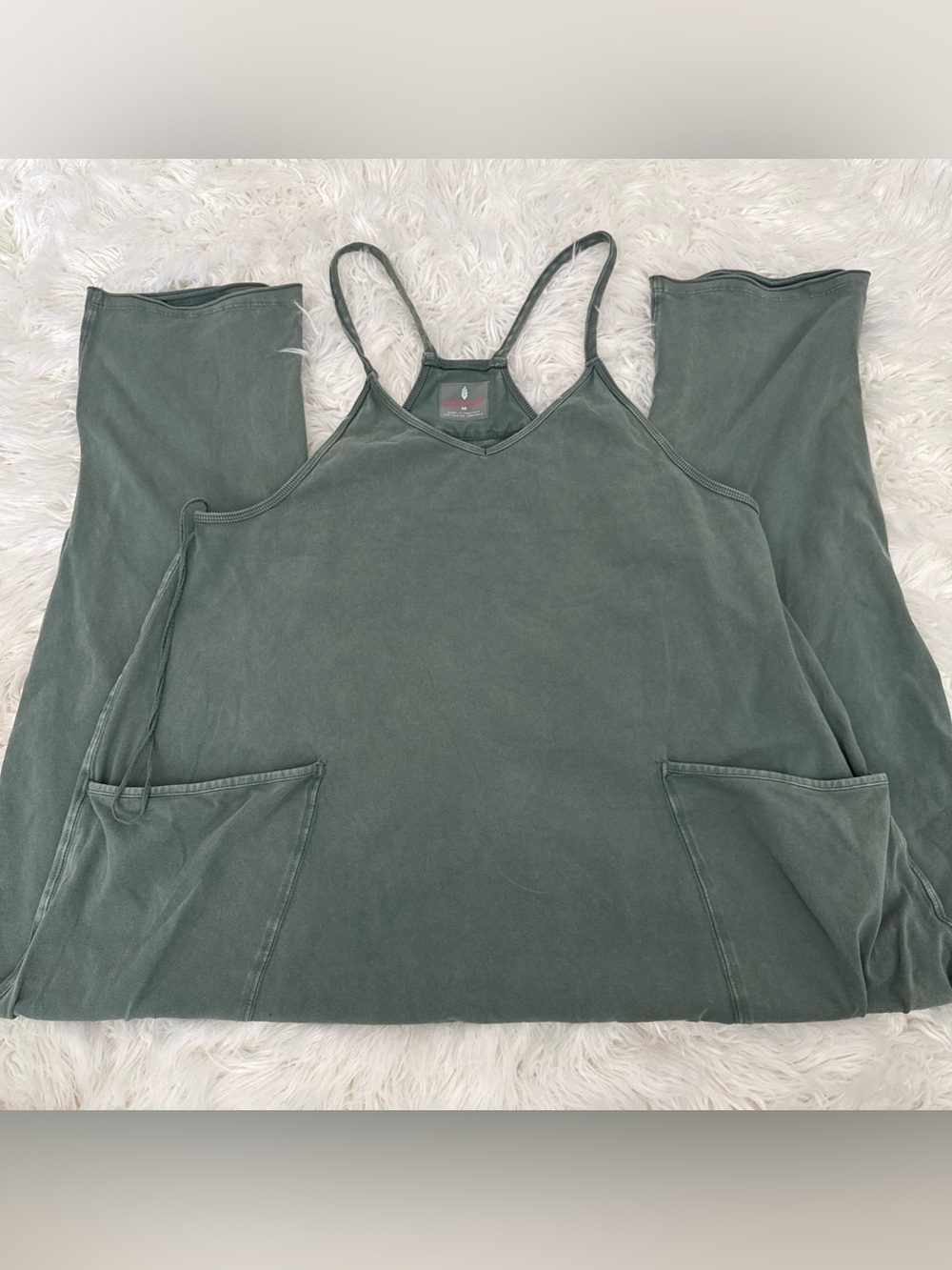 Free People Movement Washed Olive Green romper